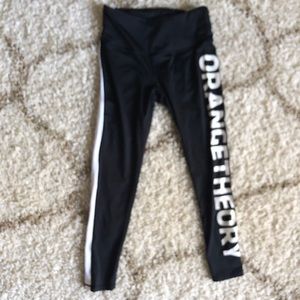 Orange Theory Black and White Leggings